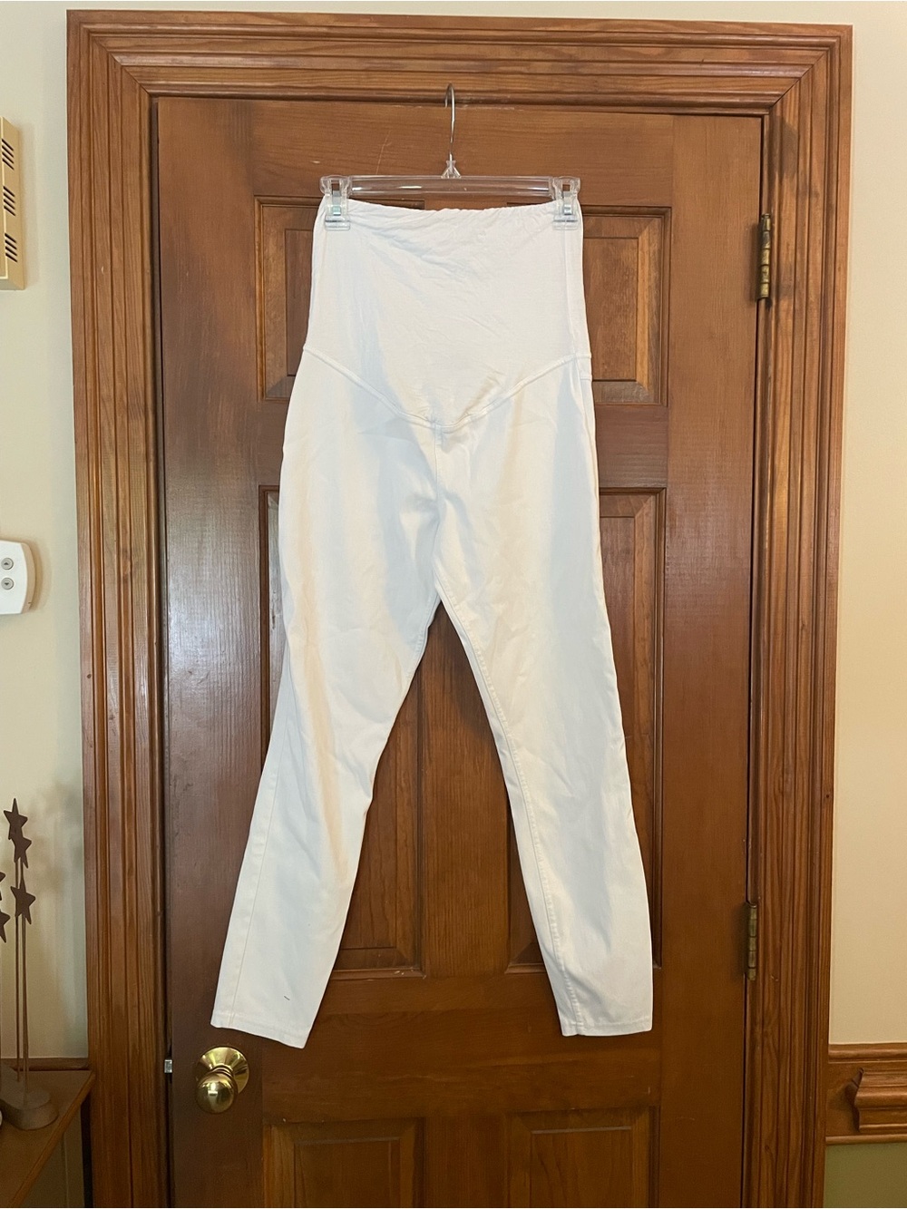 HUE White Maternity High-Waist Jeans/Jeggings w/Back Pockets Size XS (0-2)